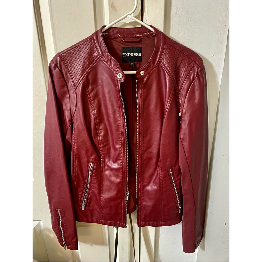 Large burgundy EXPRESS jacket